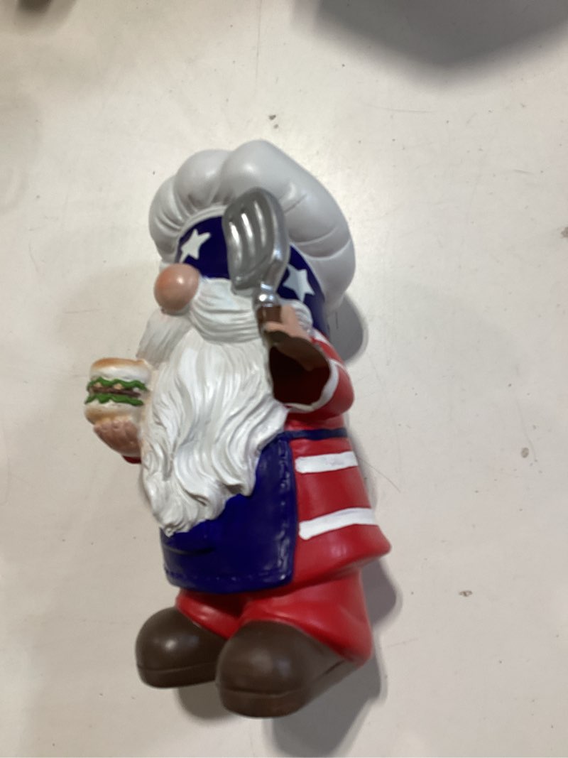  holiday living indoor free standing grilling gnome sculpture 4th of july decor