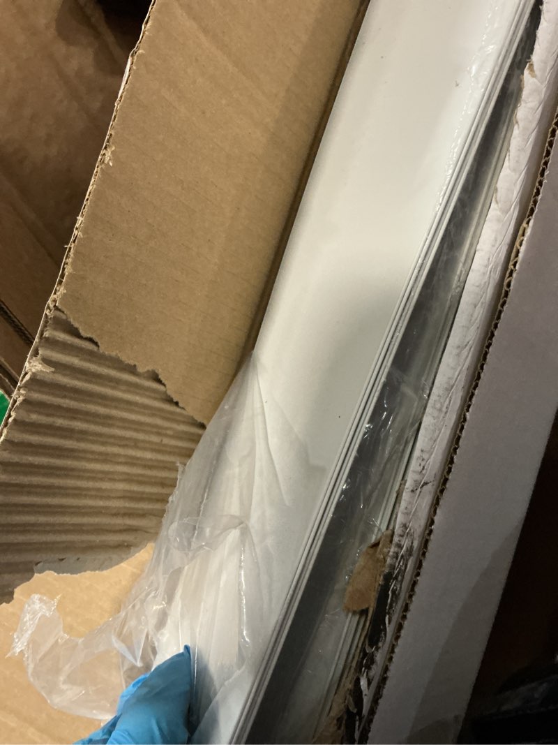 Condition photo showing Good Condition for project source room darkening vertical 3.5-in slat width 78-in x 84-in cordless white vinyl room darkening vertical blinds