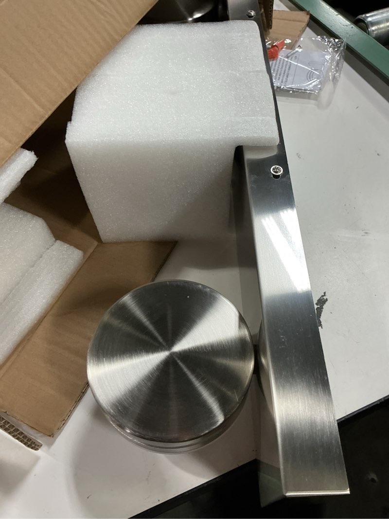 Condition photo showing New/Like New for brushed nickel bathroom vanity light, (24in dimmable) 3-light bathroom light fixtures over mirror, led 5500k vanity lights with 360°rotating lamp head nickel-dimmable 3-light,24inch