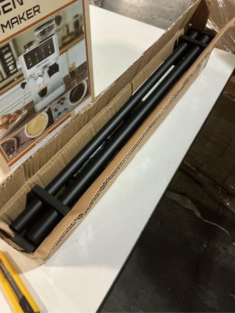 Condition photo showing Good Condition for 28-48 Inches Curtain Rods for Window, Vimayta 1 Inch Diameter Drapery Rod with Resin Finials, Ideal Adjustable Heavy Duty Single Curtains Rod for Bedroom, Living Room Decoration, Matte Black