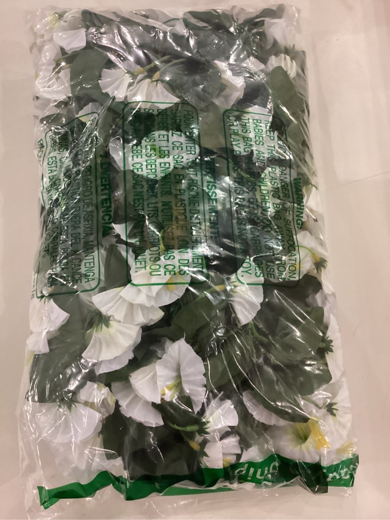 HyeFlora Artificial Fake Hanging Flowers Plants Vines for Outdoor Summer Decoration, 2PCS Faux Silk 