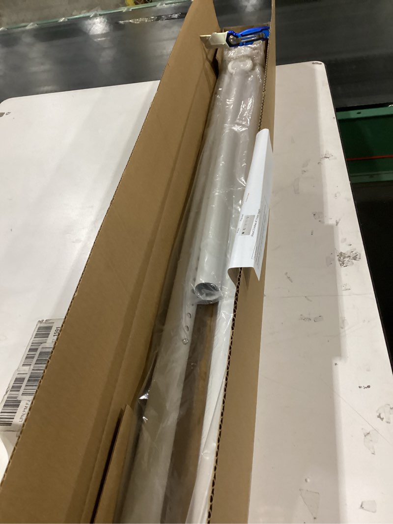 Condition photo showing New/Like New for Tension Curtain Rod 64-120 Inches, Heavy Duty Tension Rod for Windows, No Drilling Adjustable Curtain Rod for Patio, Renter Friendly Pressure Curtain Rods for Room Divider, Outdoor, White White 64-120 IN