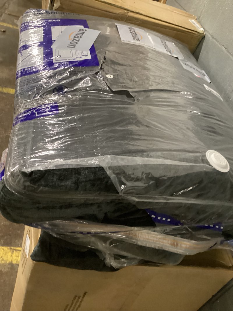 Condition photo showing As Is for (Incomplete) Vesgantti 142\" U Shaped Sectional Couch, Comfy Cloud Modular Sectional Sofa with 2 Ottoman Deep Seat Chenille Modern Cloud Sofa, Modular Sofas for Living Room, Bedroom and Apartment, Black Chenille - Black 4 Seater & 2 Ottomans-142\" U