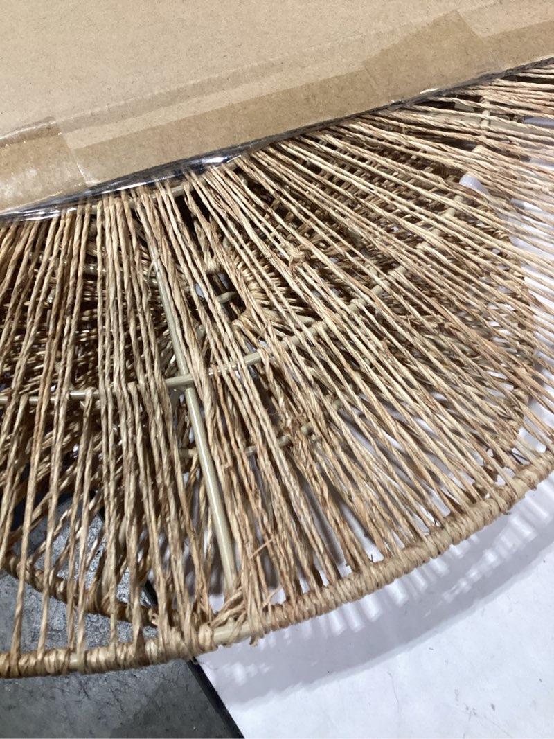 Condition photo showing Good Condition for chi an home 18 inch boho wall decor – set of 5 woven jute wall baskets, boho wall art & decorative basket set, farmhouse wall hanging, handwoven wall plates for living room, bedroom – 18", 14", 11", 8", 7" set of 5 - large