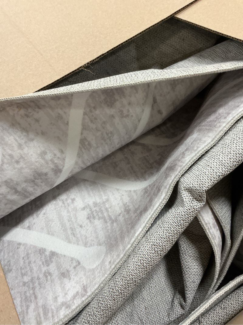 Condition photo showing Good Condition for Large Area Rug 10x13 Living Room Rug Indoor Non Slip Geometric Large Bedroom Area Rug Stain Resistant Modern Dining Room Throw Rug Low Pile Contamporary Carpet for Office Home Decor, Grey Grey 10' x 13' (Rectangular)