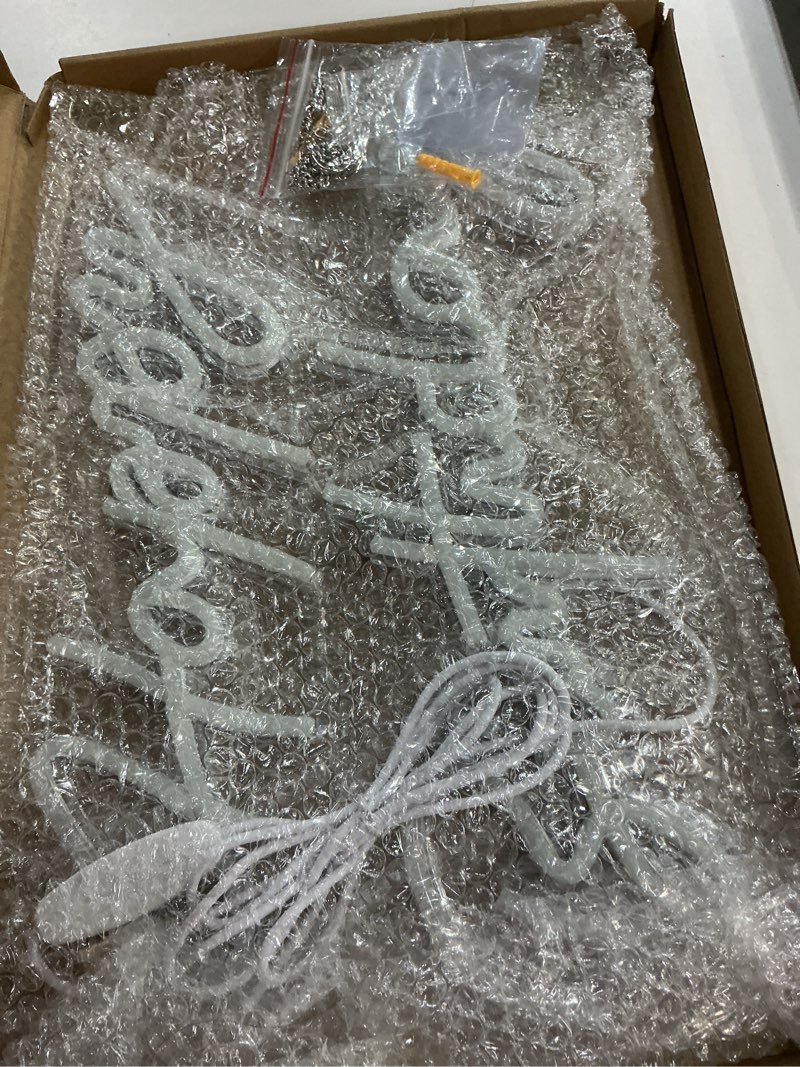 Condition photo showing New/Like New for Ulalaza LED Neon Sign Night Light for Wall Party Décor Bedroom Room Bar Wedding Home Birthday Art Decoration Christmas with USB Light modulator 5v 16.5''*9.1'' happy birthday A