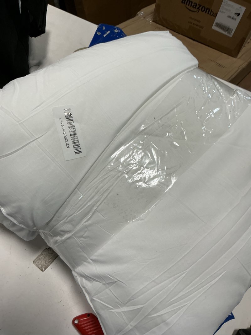 Condition photo showing As Is for MIULEE 18x18 Pillow Inserts,Set of 2 100% Virgin Microfiber with Cotton Cover Throw Pillows for Couch Sofa and Bed