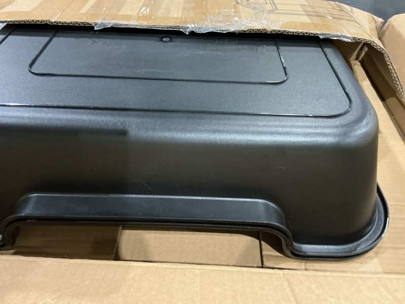 Condition photo showing Good Condition for 2 pack extra large dog litter box pan tray (abs material), low entry jumbo senior litter boxes for multiple kitten big cats, pet safe indoor dog potty (black, 24" l x 20" w)
