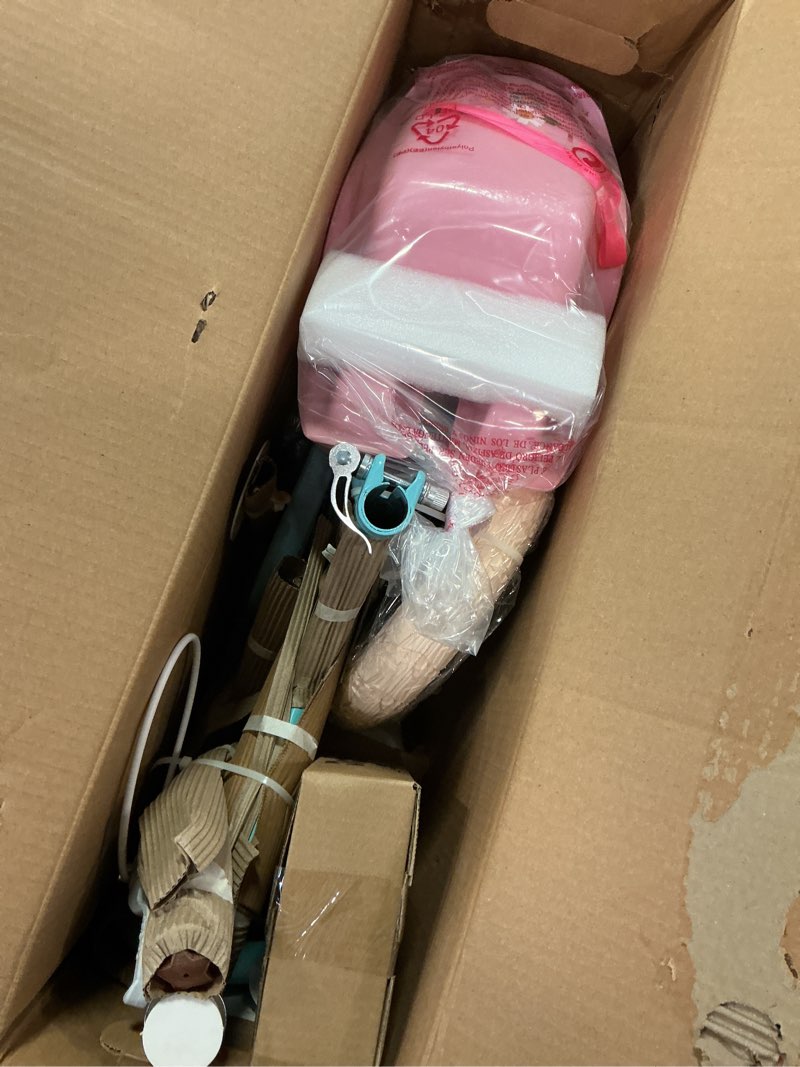 Condition photo showing New/Like New for JOYSTAR Little Daisy Kids Bike for Girls Boys Ages 2-7 Years, 12 14 16 Inch Girls Bikes with Doll Bike Seat & Streamers, Boys Bike with Flag & Number Plate, Multiple Colors LittleDaisy-Blue 12 Inch With Training Wheels