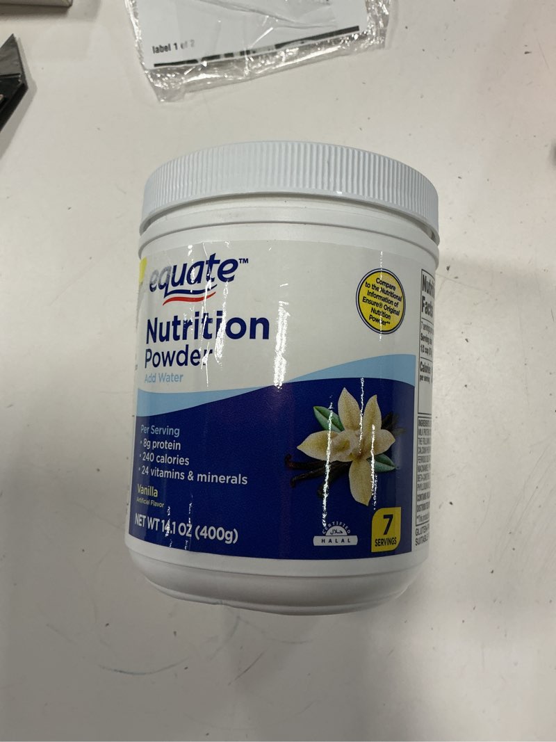 Condition photo showing Good Condition for equate adult nutrition powder, vanilla, 14.1 oz, 7 servings