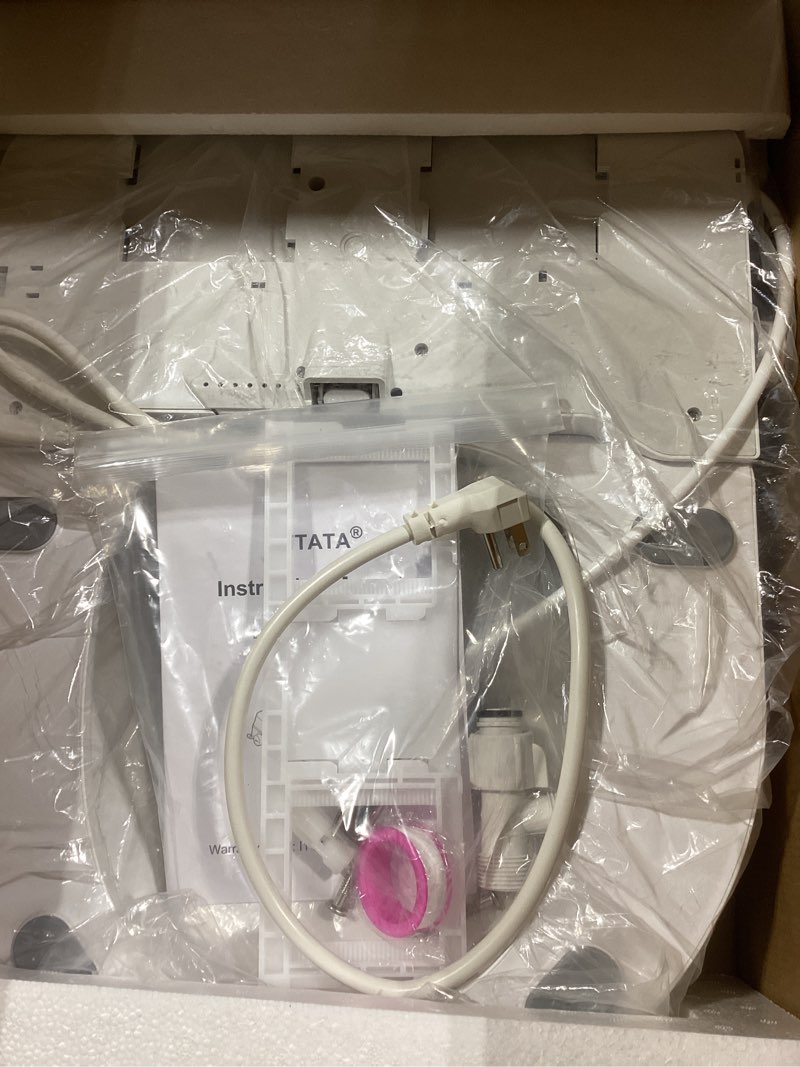 Condition photo showing New/Like New for Electric Bidet Toilet Seat, Round, Warm Water with Air Dryer, Heated Seat and Slow Close Lid, Front and Rear Wash, LED Nightlight, Wireless Remote, White, 101D