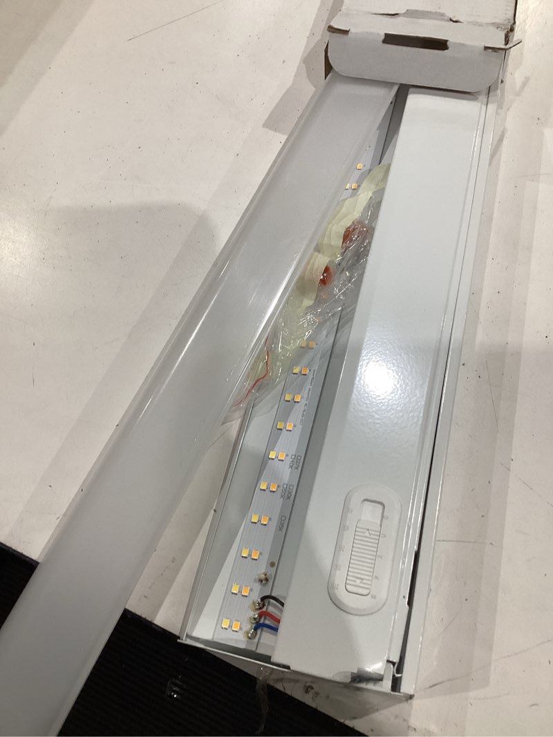 Condition photo showing As Is for 24” led direct wire under cabinet light - dimmable undercounter led lights for kitchen - selectable cct 2700k-5000k, 612-648 lumens, 9w - ucb series hardwired under cabinet lighting by nicor lighting 24 no switch