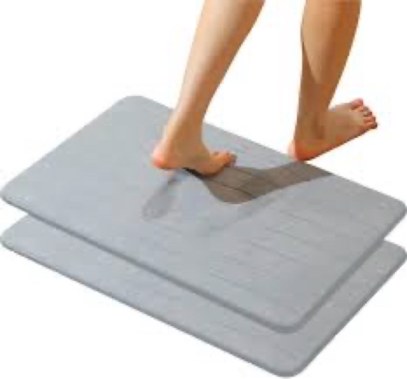 Realion Stone Bath Mat, Dries Quickly, Non-Slip Diatomaceous Earth Bath Mats for Bathroom, Super Abs