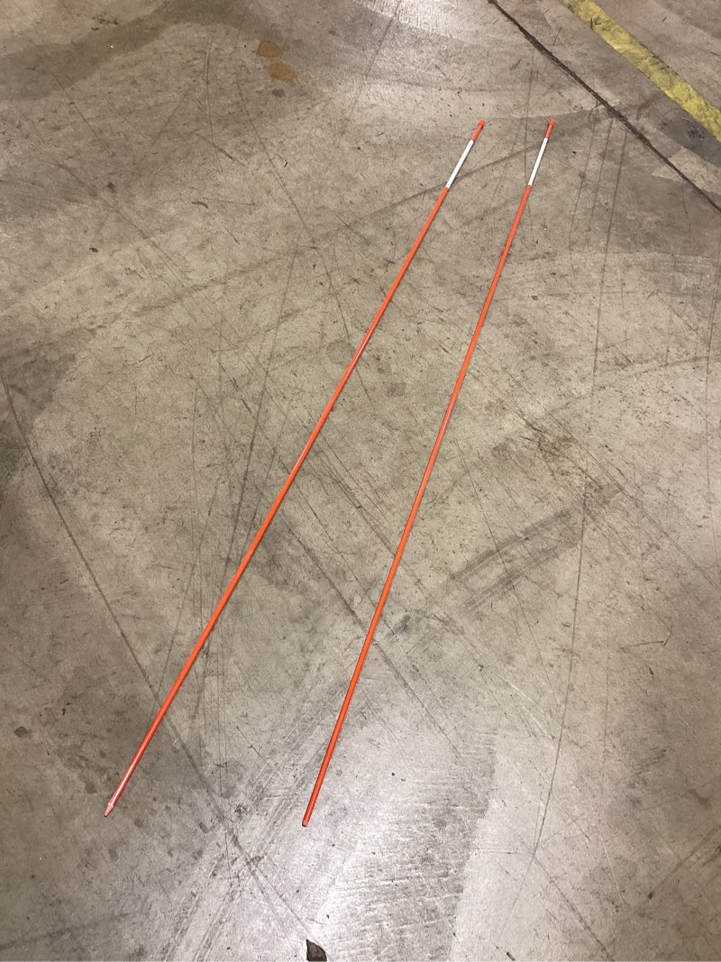 Condition photo showing As Is for hillman 48-in orange reflective rod (2-rods)