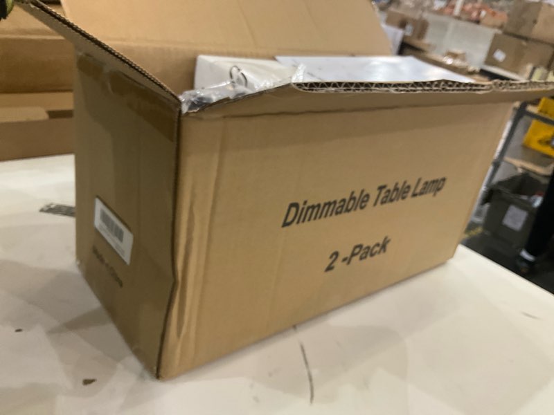 Condition photo showing As Is for Set of 2 Industrial Table Lamps with USB C+A Ports and Outlet, Fully Stepless Dimmable Bedside Lamps for Bedrooms, Nightstand Desk Lamp with Glass Shade for Reading Living Room Office (Bulbs Included) Glass & Matte Black(Base)
