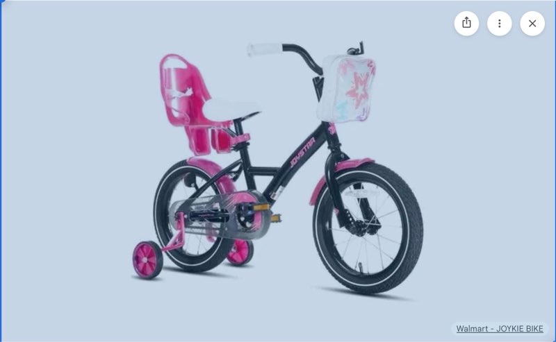 joystar keano 16 inch kids bike for girls, children bicycle in black
