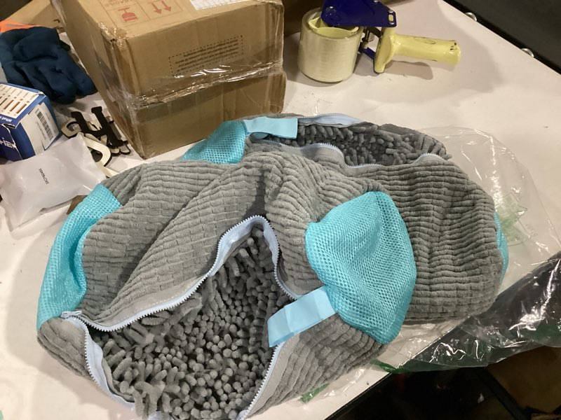 Condition photo showing Good Condition for shoe washing machine bag: laundry shoe bag for washer and dryer - 2pc reusable shoe cleaning bag for sneaker tennis shoes unstain cleaner kit (gray 2pcs)