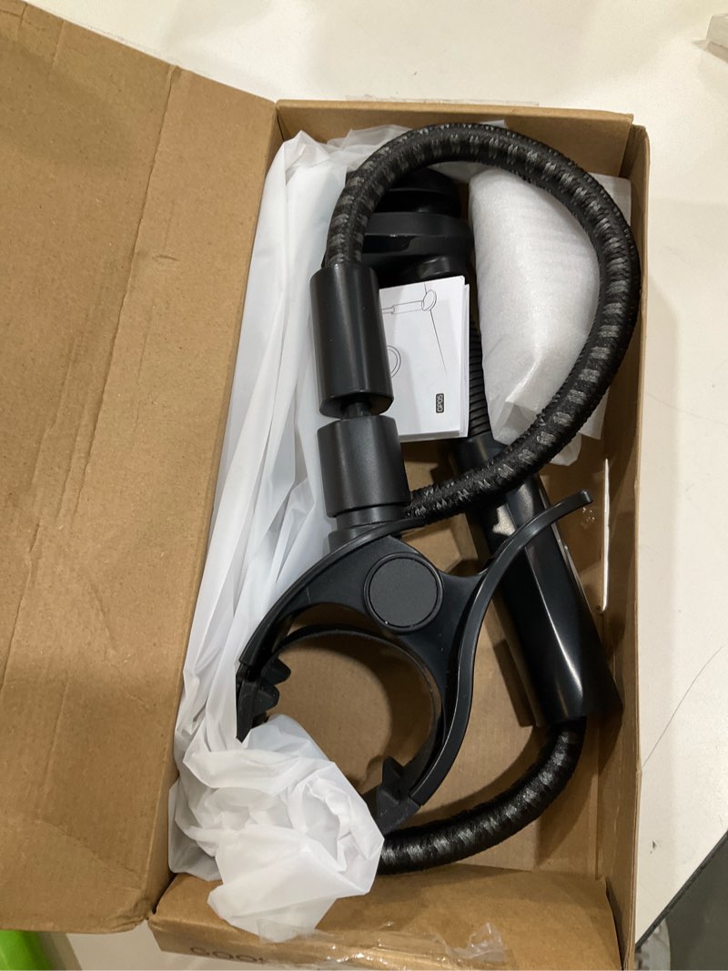 Condition photo showing Good Condition for lamicall gooseneck phone holder bed - [nylon braided] flexible arm, 38inch overall length, 360 adjustable clamp clip, overhead cell phone mount stand for bed, desk, 4-7” cellphone, gifts black