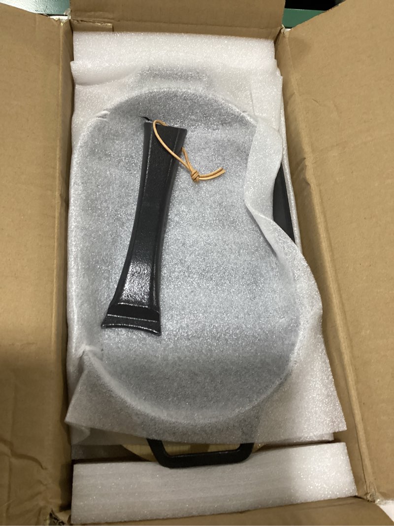 Condition photo showing New/Like New for jin better grill parts new skillet with insulated wooden cushion and removable handle compatible with gas cooktops and grills