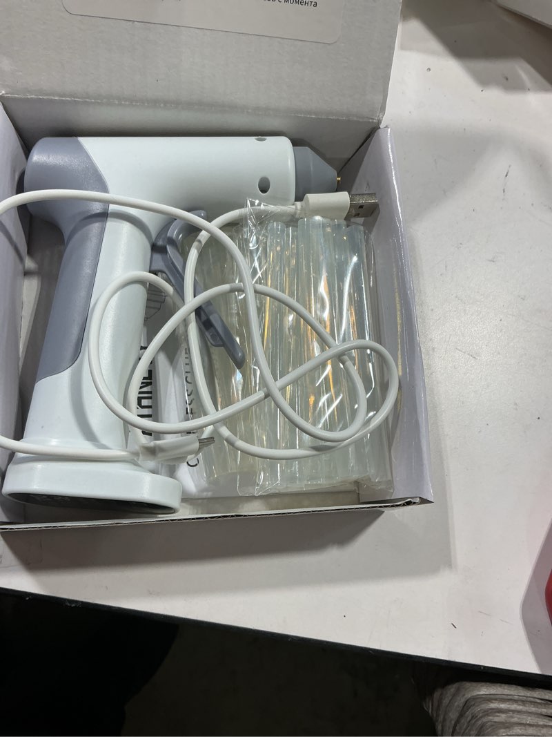 Condition photo showing Good Condition for cordless hot glue gun, 4v 10s fast preheat, usb-c, 2000mah battery with indicator, smart temp control, anti-drip, auto-off, 30×7mm glue sticks, diy crafts, home repair, school project (white)