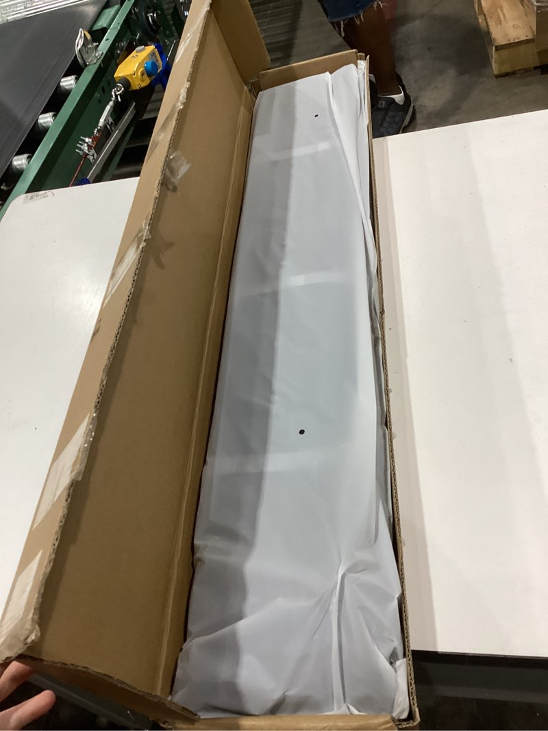 Condition photo showing Good Condition for room divider blackout curtains flexible sliding tracks sets ceiling mounted rod window curtain privacy separation for bedroom living rooms,1 panel black drape and black track set-w108xh84 in black 108"w x 84"l (pack of 1)