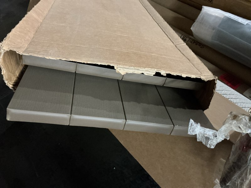 Condition photo showing Good Condition for Builders Edge 14 in. W x 74 in. H Builders Edge, Custom Four Board Joined (3 Batten), Board-n-Batten Shutters, Includes Matching Installation Spikes (Per ), 166 - Midnight  74-in. H 166 - Midnight color brown 