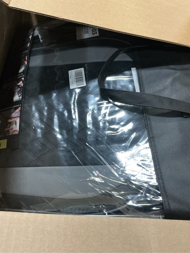 Condition photo showing New/Like New for jojobay chevy silverado seat covers,leather seat covers for gmc sierra,custom fit 2007-2024 1500 2500hd 3500hd crew double extended regular cab,lt lzt rst(full set,black grey) black grey full set