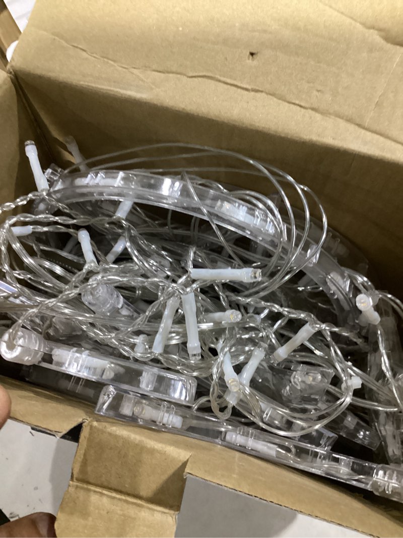 Condition photo showing Good Condition for ramadan solar icicle lights,10.8ft 138 led outdoor waterproof moons stars curtain window string with 8 modes timer remote,usb rechargeable connectable warm white hanging decor for patio
