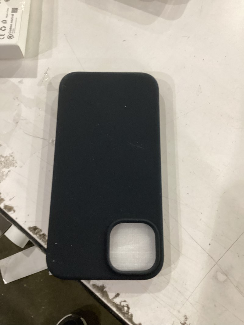 Condition photo showing As Is for Miracase Designed for iPhone 13 Case, with Tempered Glass Screen Protector, [Soft Anti-Scratch Microfiber Lining], Shockproof Liquid Silicone Rubber Phone Cover Case for 13 6.1 inch, Black Black iPhone 13