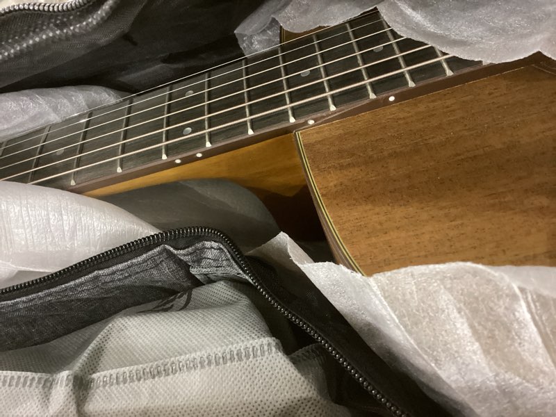 41 inch dreadnought acoustic guitar all mahogany bundle kit with gig bag,guitar stand,tuner,strap,capo,strings,cleaning cloth and picks - natural