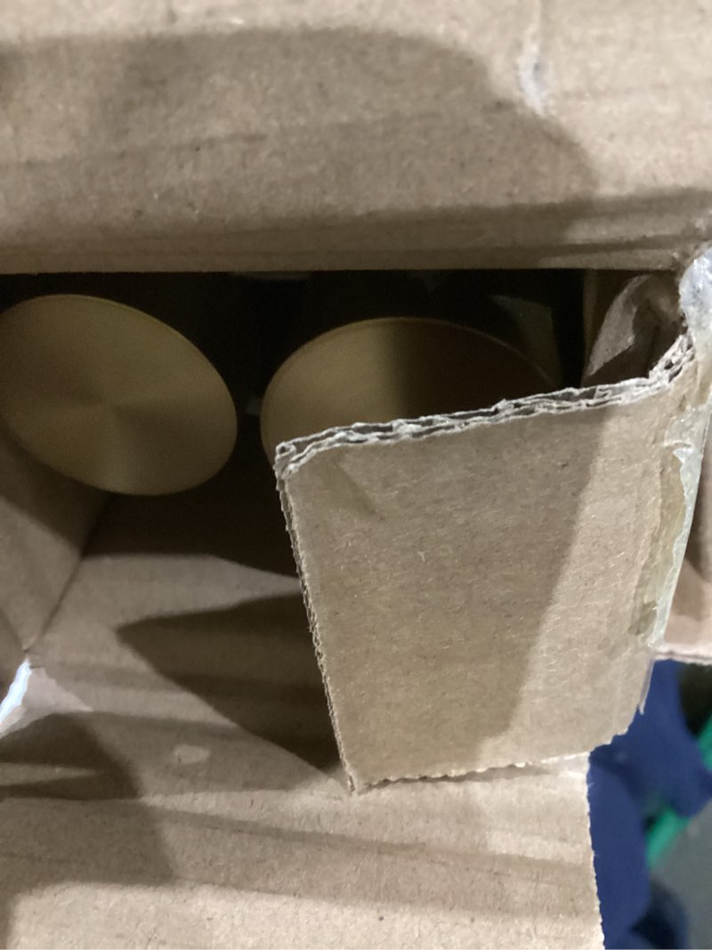 Condition photo showing Good Condition for double curtain rods with aluminum end cap and full surround brackets,1"front and 5/8" back rod,adjustable between 36 to 72 inches (3-6 feet), warm gold double window drapery rod 36-72" warm gold
