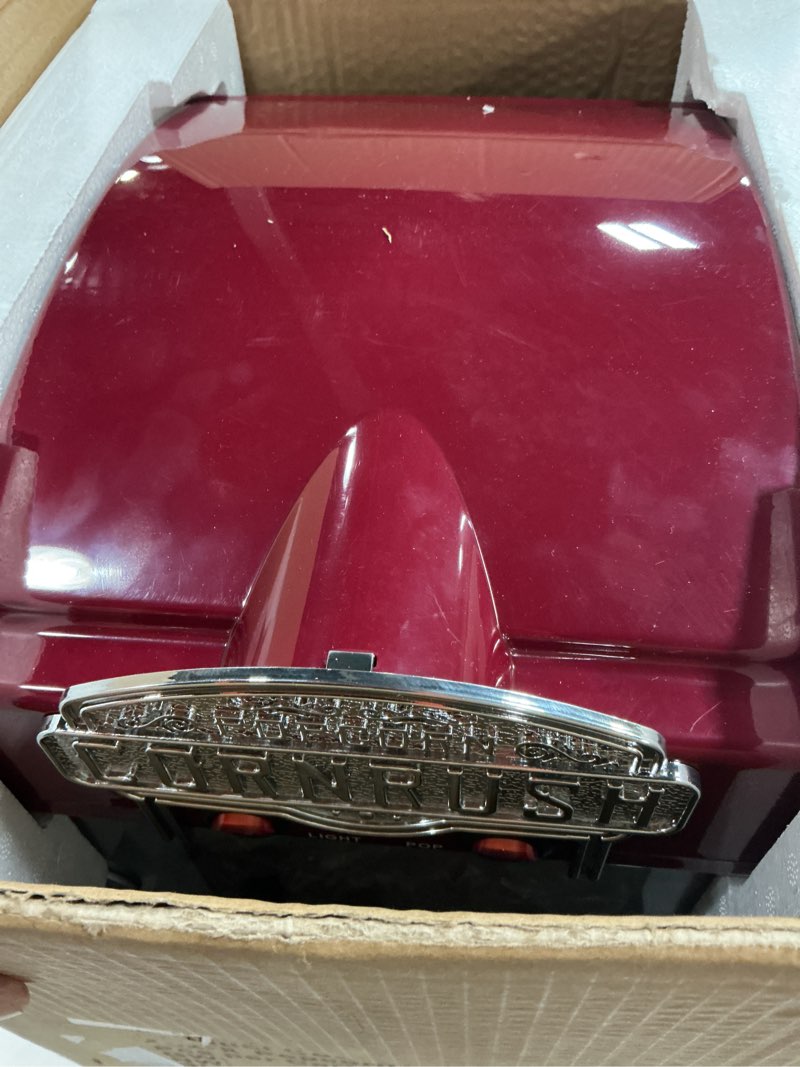 Condition photo showing Good Condition for popcorn popper machine-4 oz vintage professional popcorn maker theater style with nonstick kettle warming light and serving scoop. (red)
