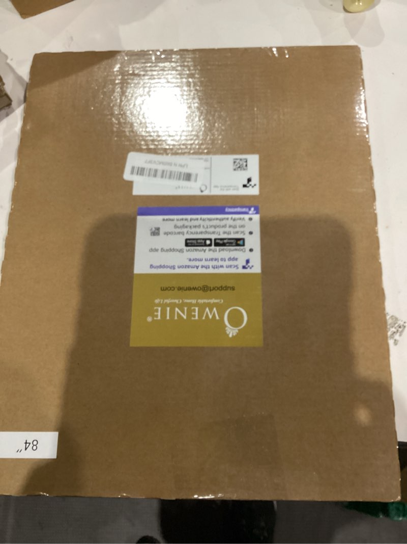 Condition photo showing Good Condition for OWENIE Sheer Curtains 84 inch Length, Ivory Sheer Cutains 2 Panels Set for Bedroom/Living Room, Rod Pocket Voile Fimly Drapes, 2pcs, Each 42" W x 84" L Ivory 42"W x 84"L (Pack of 2)