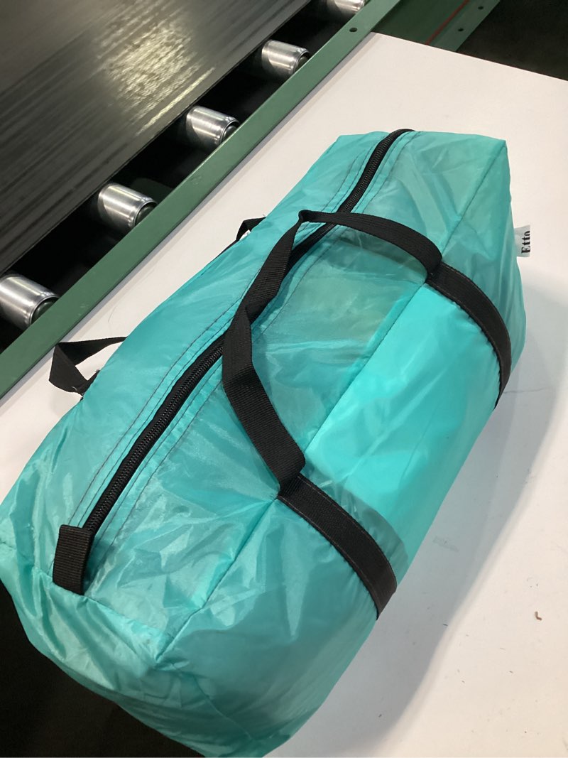 Condition photo showing Good Condition for beach tent, portable sun shelter for 2/3/4/6-8 person with upf 50+ uv protection, easy setup waterproof beach shade canopy cabana for family outdoor and picnics, fishing with carrying bag turquoise ocean standard 3-person