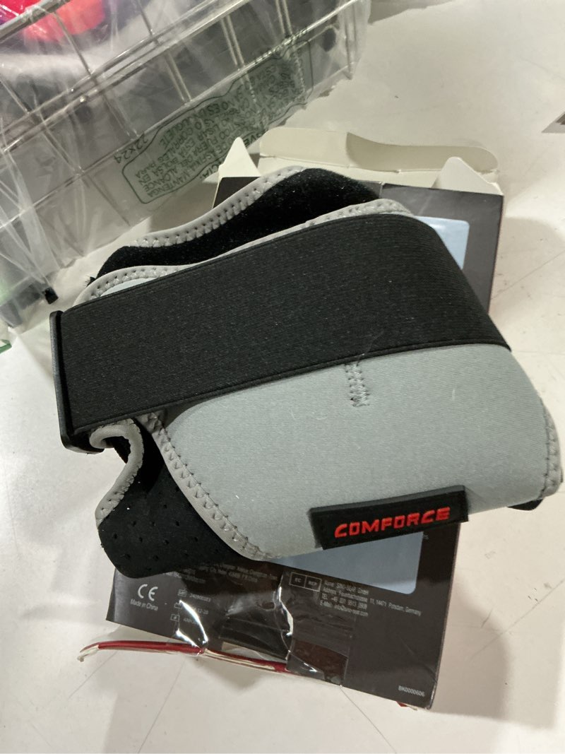 Condition photo showing Good Condition for shoulder brace for men with gel pack, rotator cuff support brace for ac joint paint relief, shoulder compression sleeve for preventing dislocation, adjustable straps fits left and right arm black with gel pack