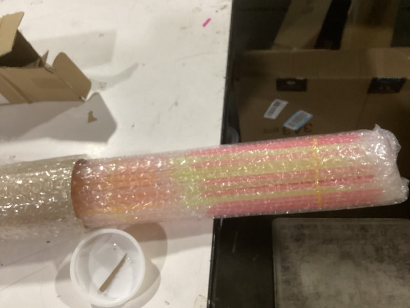 Condition photo showing As Is for Glow Fever Glow Sticks Bulk 100ct 22'' Glow Necklaces with Connectors, Neon Light Sticks for Party Festivals Raves Concert Birthday Wedding, Tri-color