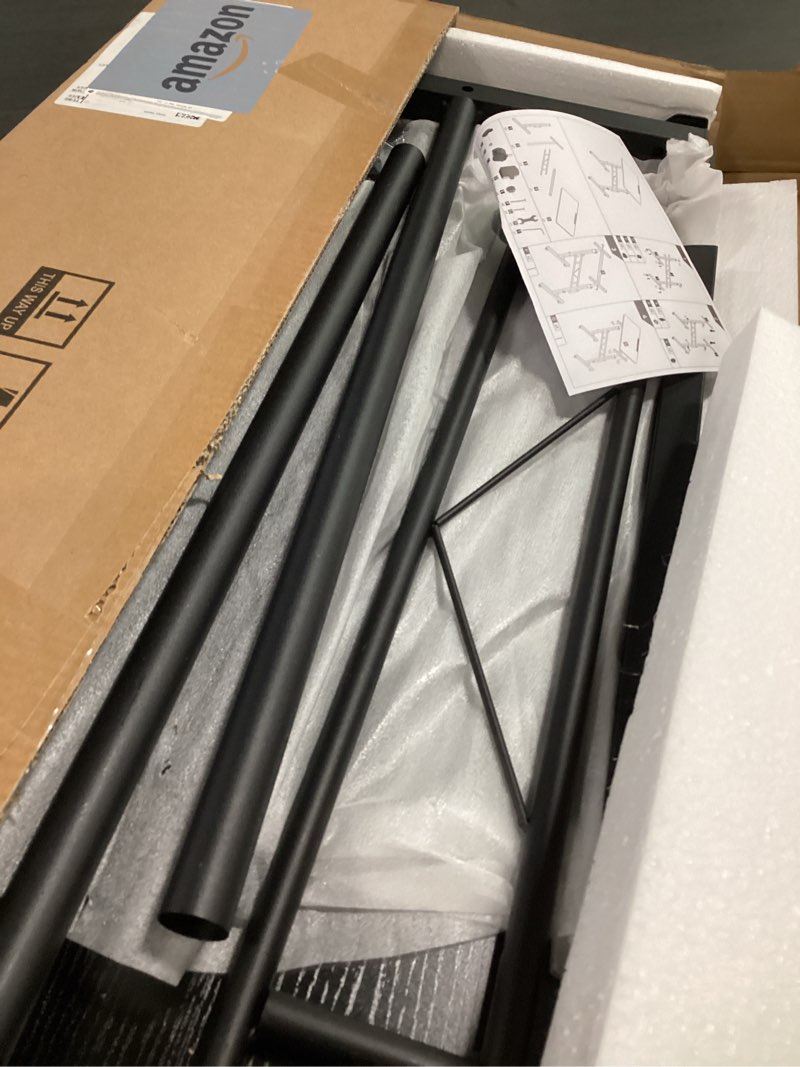 Condition photo showing Good Condition for Standing Desk Adjustable Height, Mobile Stand Up Desks with Wheels Small Computer Desk Rolling Desk, Portable Laptop Desk Black Standing Table Sit Stand Home Office Desks 16"x31.5" Height 27"-43.5"