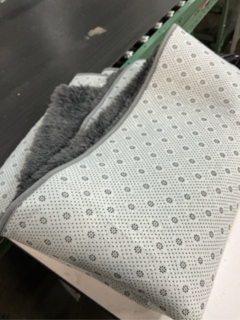 Condition photo showing As Is for olanly 6x9 machine washable large area rugs for living room, bedroom, soft fluffy shaggy bedside rug, indoor floor carpet for kids girls and boys, dorms, nursery, home decor aesthetic, grey 6x9 ft grey