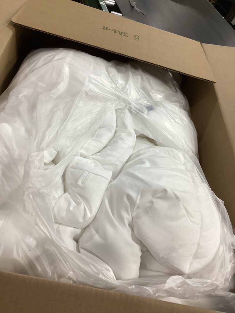 Condition photo showing As Is for Bedsure Comforter Duvet Insert - Quilted Comforters Queen Size, All Season Duvet, GentleSoft Down Alternative Bedding, with 8 Tabs, Gifts for Women/Men, White, Queen 88 x 88 Inches White Queen