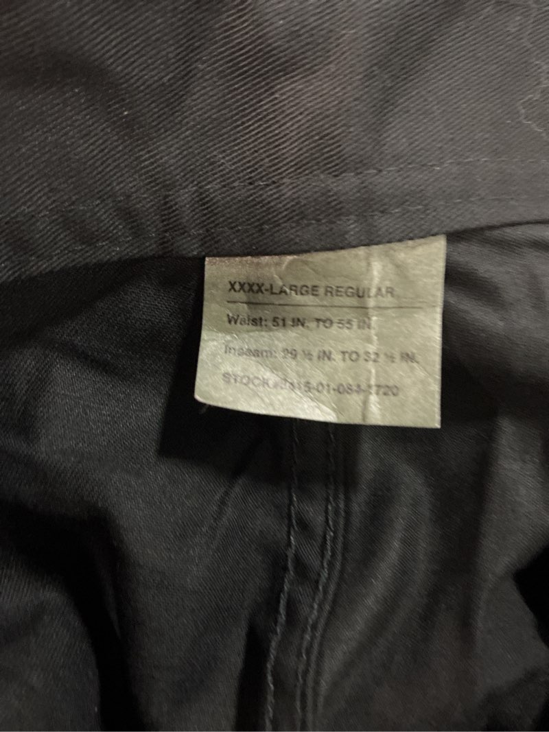 Condition photo showing As Is for rothco tactical bdu pants – rugged cargo outdoor hiking edc work uniform 4x-large black