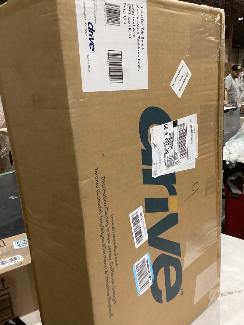 Condition photo showing Good Condition for Drive Medical Tub Transfer Bench for Bathtub - Safer, Independent Bathing Aid - Height Adjustable Bench - Sturdy Aluminum Construction - Comfortable Backrest Support - 350 Lb Capacity Transfer Bench Standard