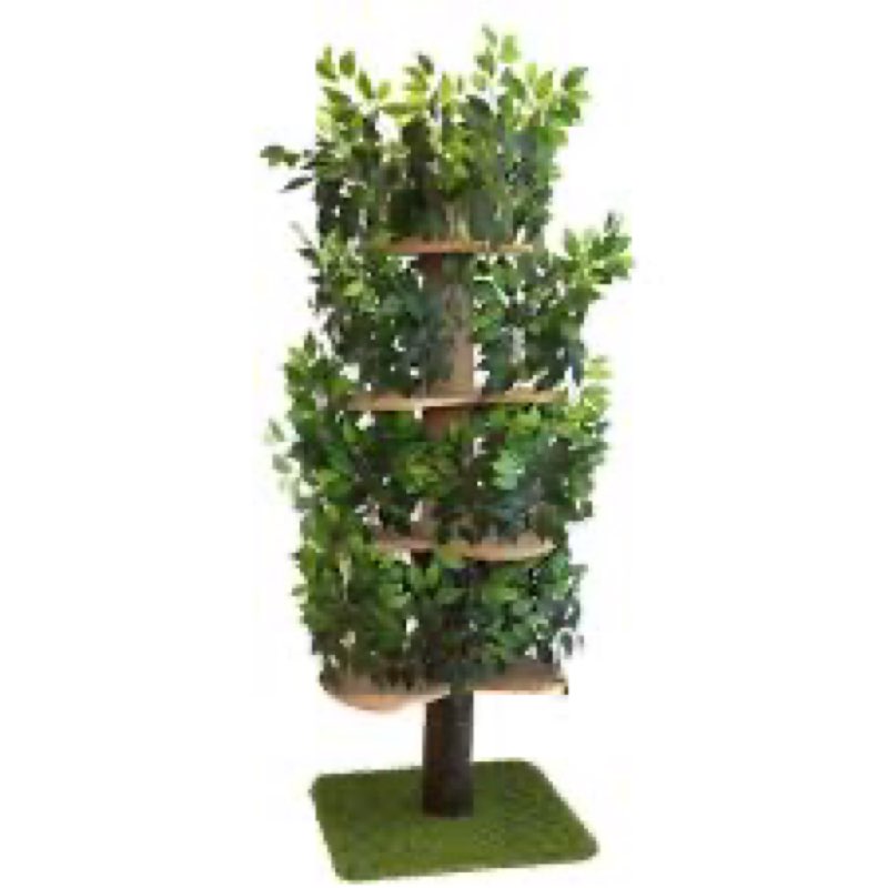 On2 Pets Cat Tree with Leaves Made in USA, Cat House & Cat Activity Tree, Multi-Level Cat Condo for 