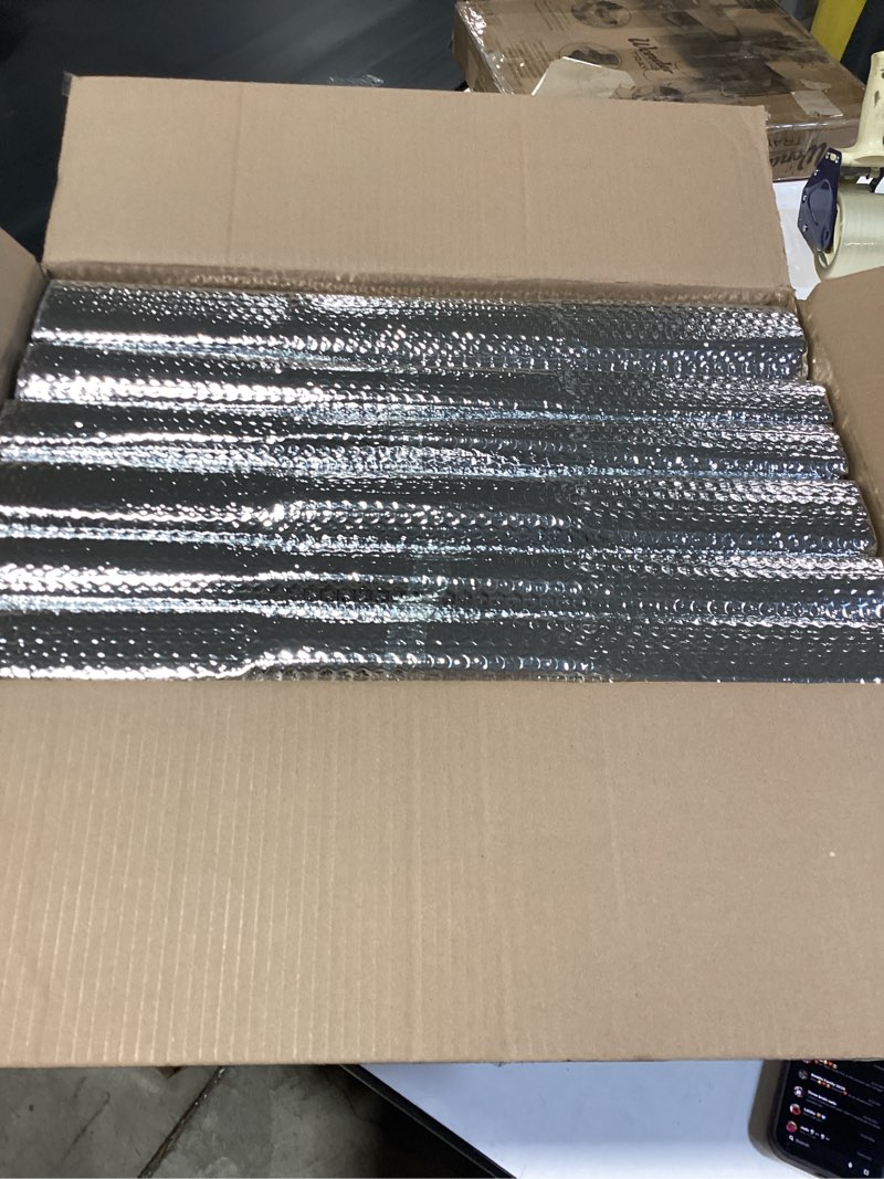 Condition photo showing Good Condition for 16P Garage Door Insulation Panels Kit 0.24"T Double Bubble Reflective Aluminum Foil 6MM Sheet Thermal Pre-Cut Insulation Shield 120 Tapes Winter Clod and Summer Heat for Attic Garage Wall (24" x 48") 6MM - 24" x 48" 16P-Silver