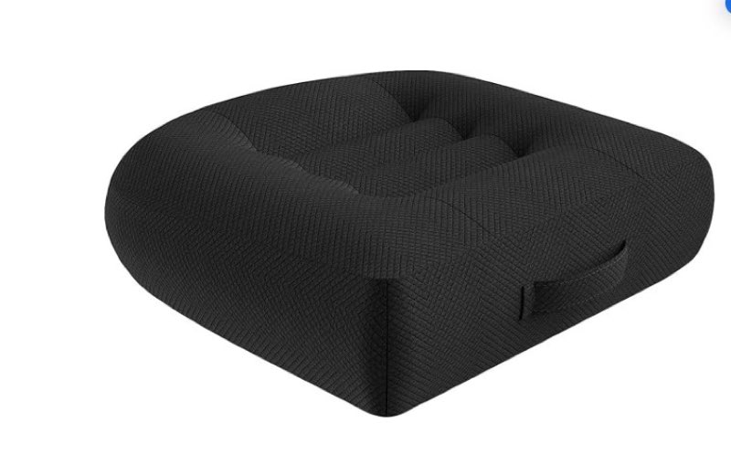 WSGJHB Car Booster Seat Cushion Posture Cushion Portable Breathable Mesh, Effectively Increase The Field of View Ideal for Office, Home, Angle Lift Seat Cushions,Black
