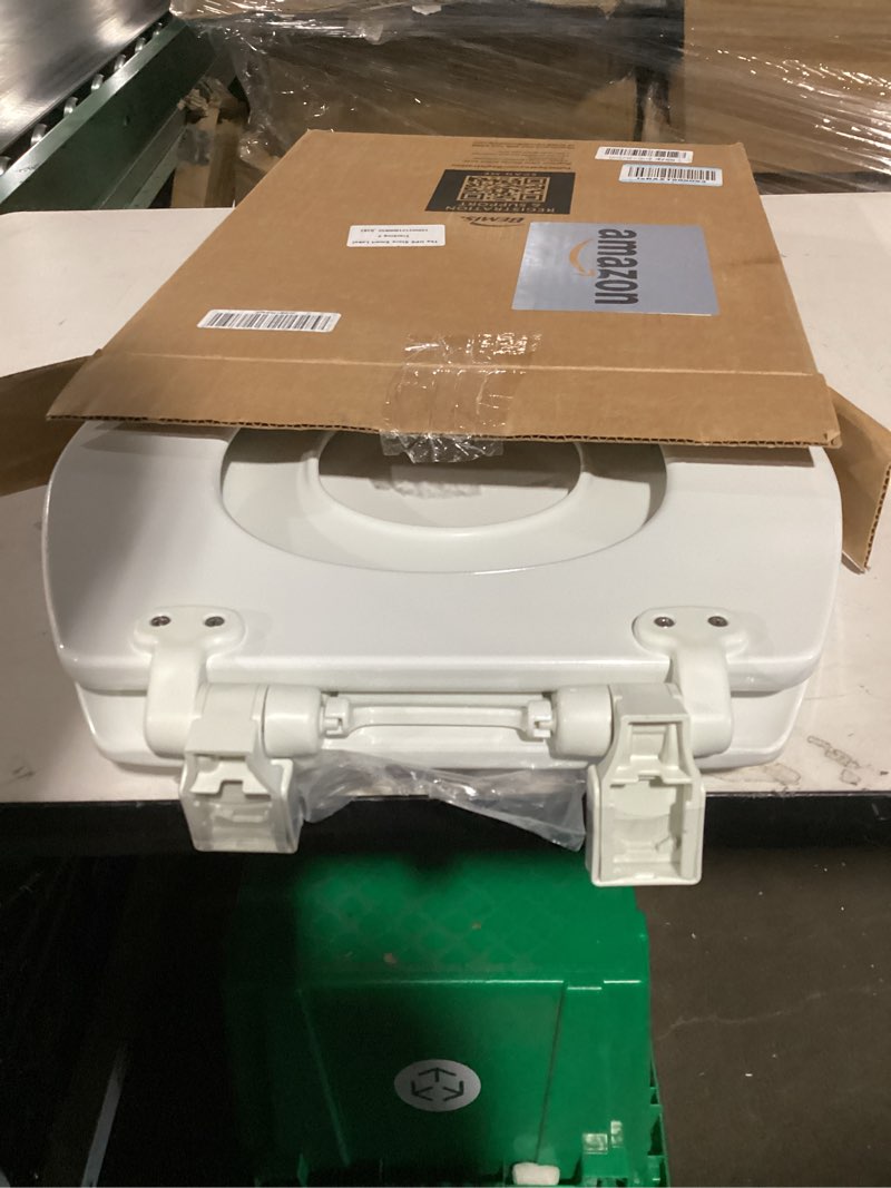 Condition photo showing Good Condition for mayfair nextstep2 slow-close toilet seat with built-in toddler potty training seat, removable, white, round round 2-in-1 toilet seat