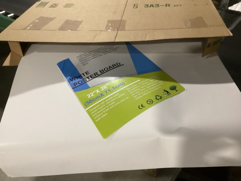 Condition photo showing As Is for 11 white poster board 22\"x28\",value poster board for school craft project presentation drawing graphic display,bulk board 22*28 50pc