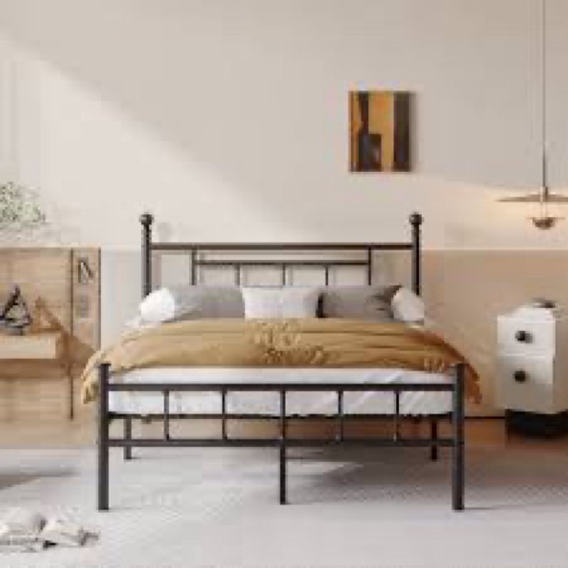 14" Platform Bed Frame,Heavy Duty Metal, No Box Spring Needed, Noise Free