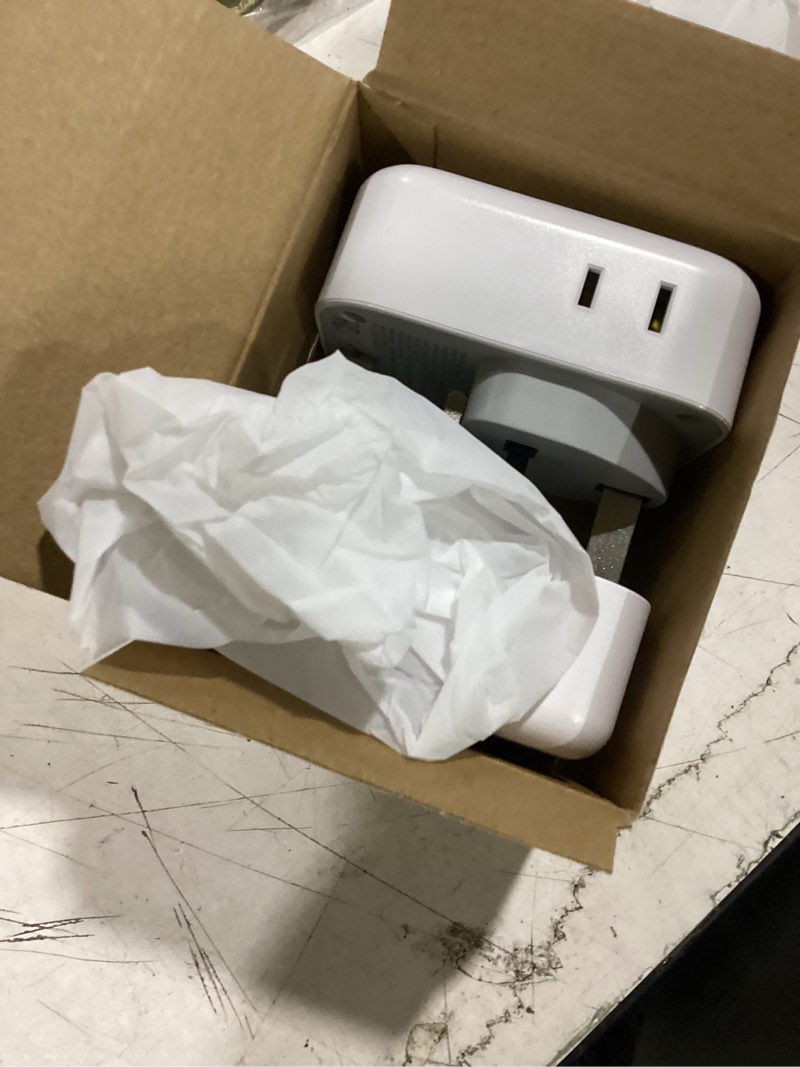 Condition photo showing As Is for uk adapters for travel 2 pack, tessan type g us to uk plug adapter with 4 outlets 3 usb charger(1 usb c pd 20w), power adaptor for usa to ireland scotland dubai hong kong england british kenya london type g-uk ireland