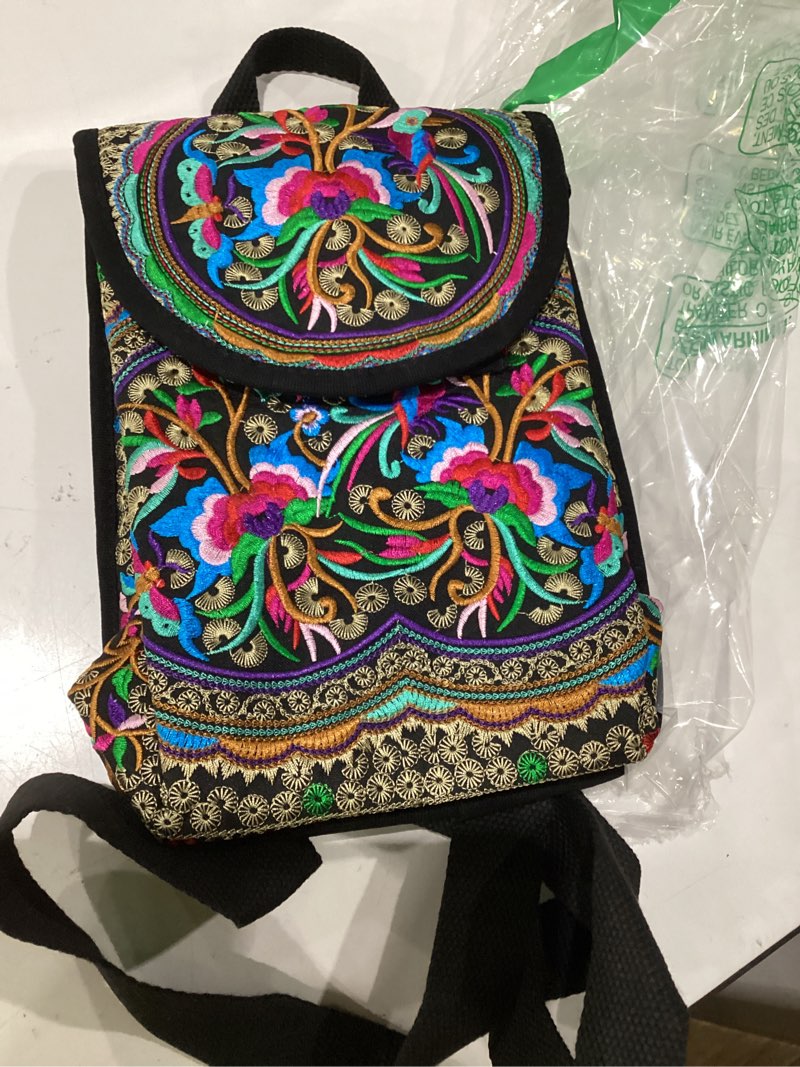 Condition photo showing Good Condition for goodhan embroidered backpack purse for women, boho bags for travel daily red2