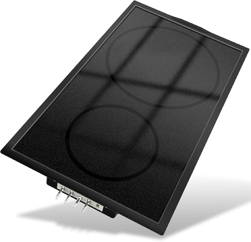 upgraded a122b radiant cartridge compatible with jenn air cooktop replacement parts, a122ba glass cooktop replacement burner for jenn-air range/cooktop cartridge black with ceran glass-ceramic surface